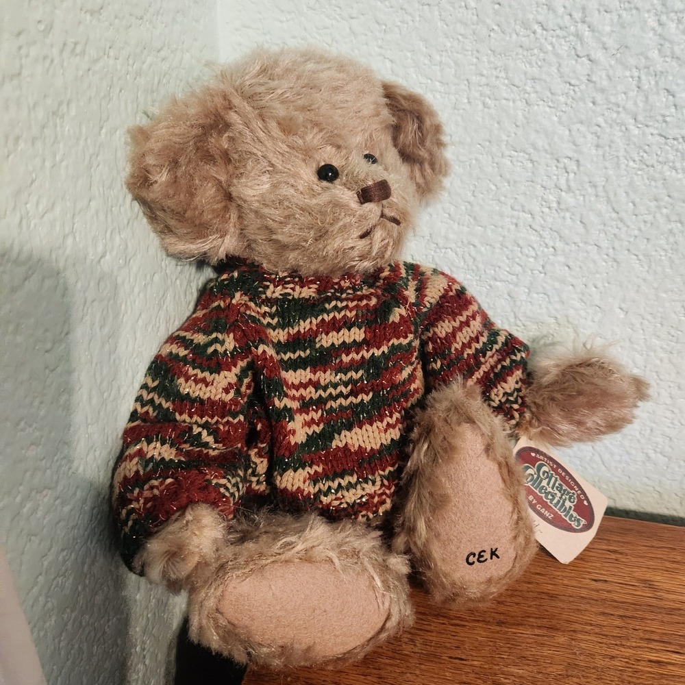 Ganz "Herald " Bear 1999 Signed CEK Carol E. Kirby Cottage Collectibles 12" tags